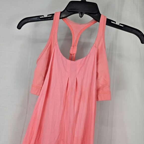 Lululemon Practice Freely Tank Bleached Coral and Pop Orange Women's Size 4 - Picture 3 of 7